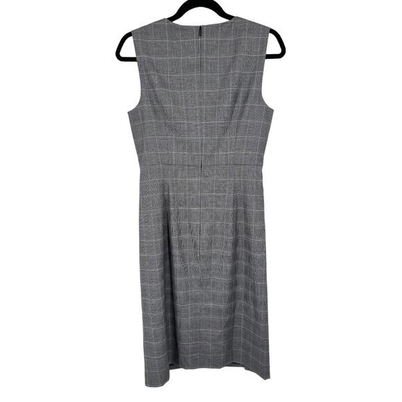 BOSS Hugo Boss Dress Dayami wool midi plaid sleeveless size 4 - Picture 5 of 8